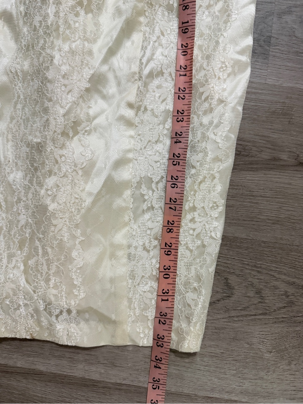 Ivory Lace-Front Midi Slip Dress with Delicate Straps - Picture 10 of 11